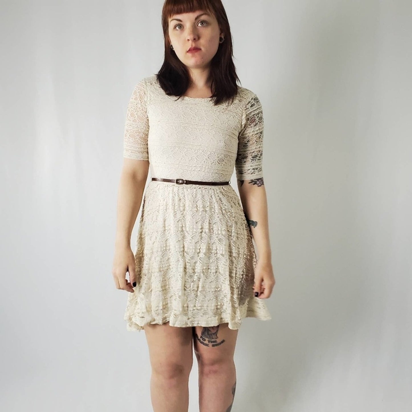 Rewind lace mini dress