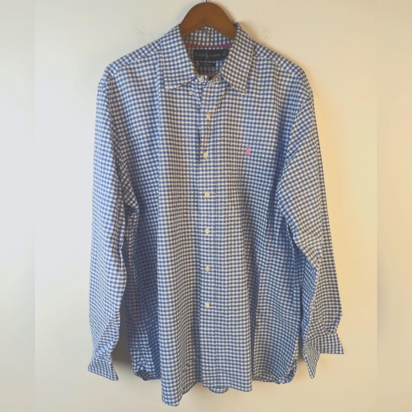 Ralph Lauren Mens Plaid Oxford Shirt - XL