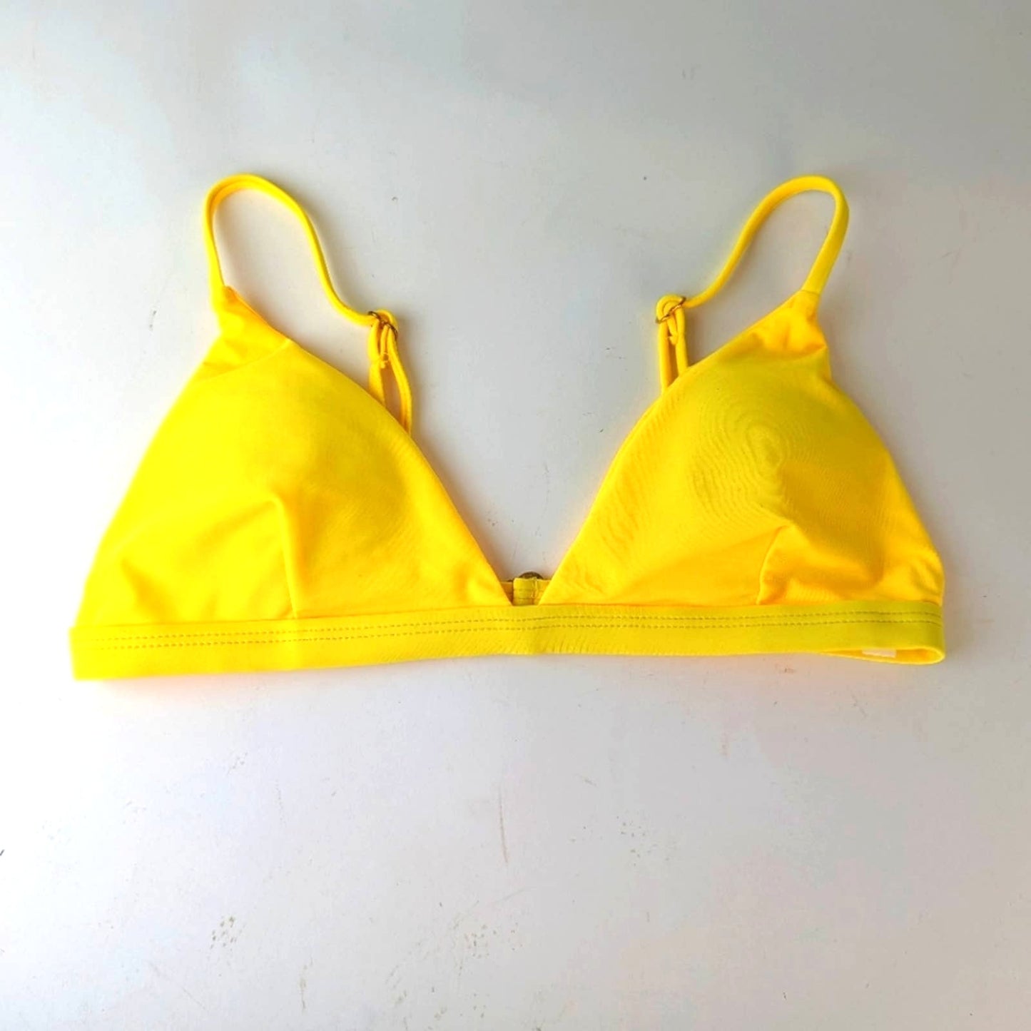 Yellow Triangle Bikini Top