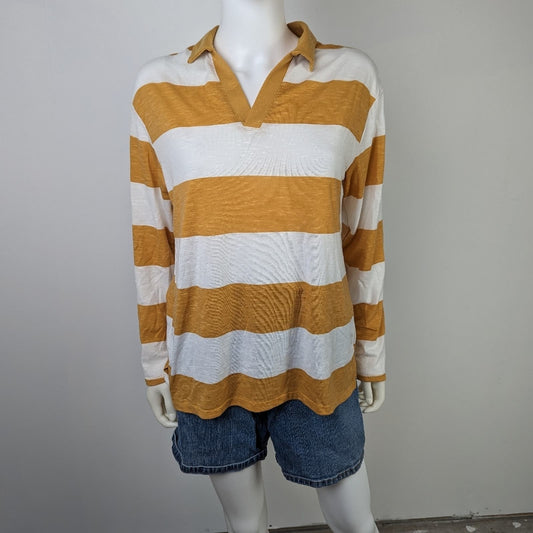 Wallflower Striped  Polo Shirt M