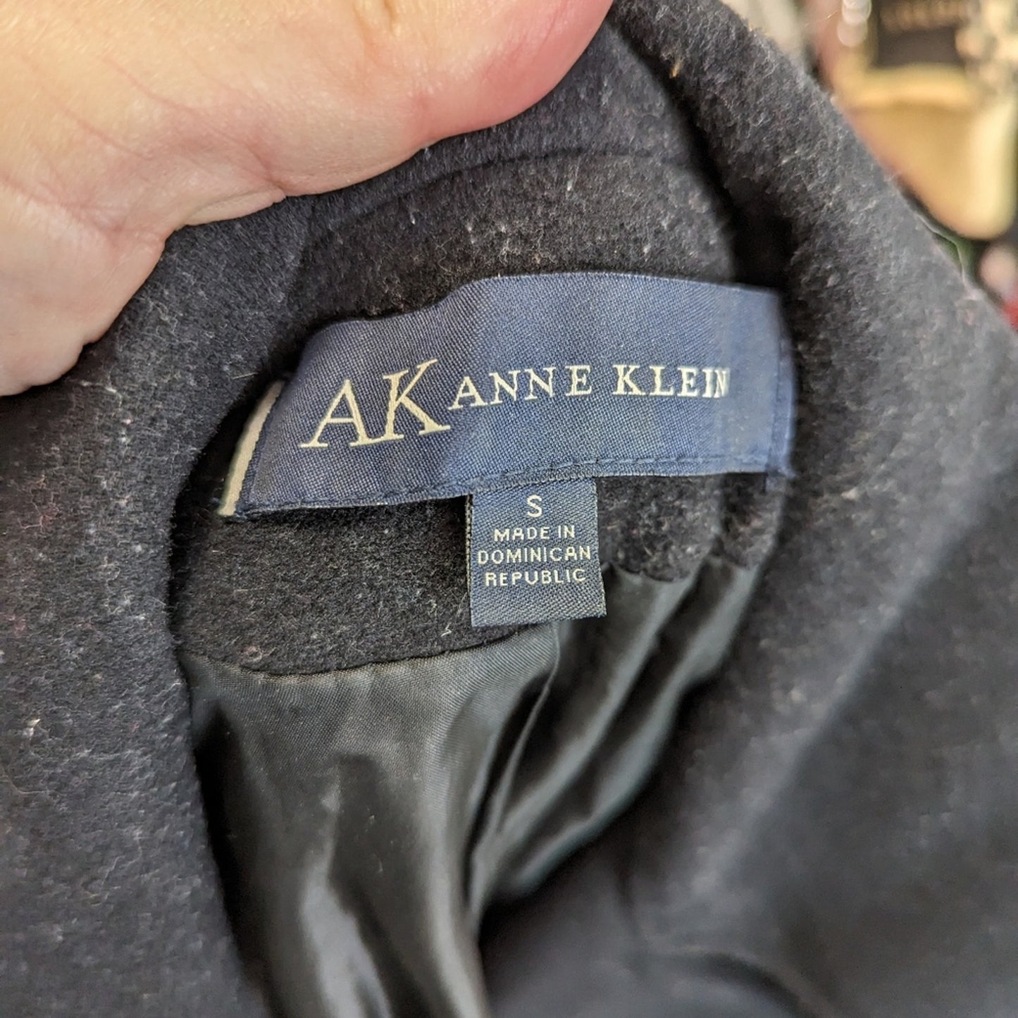 Anne Klein Double Breasted Wool Pea Coat / Small