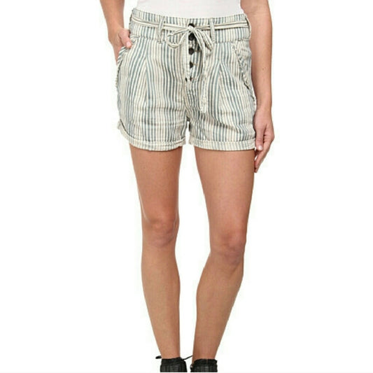 Free People High Waisted Striped Shorts- 4