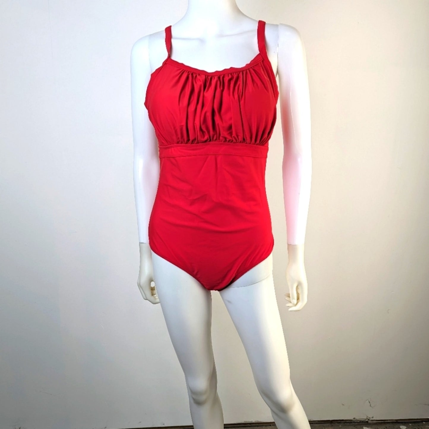 Cromer Resort Wear Red Ruched Swimsuit - 14