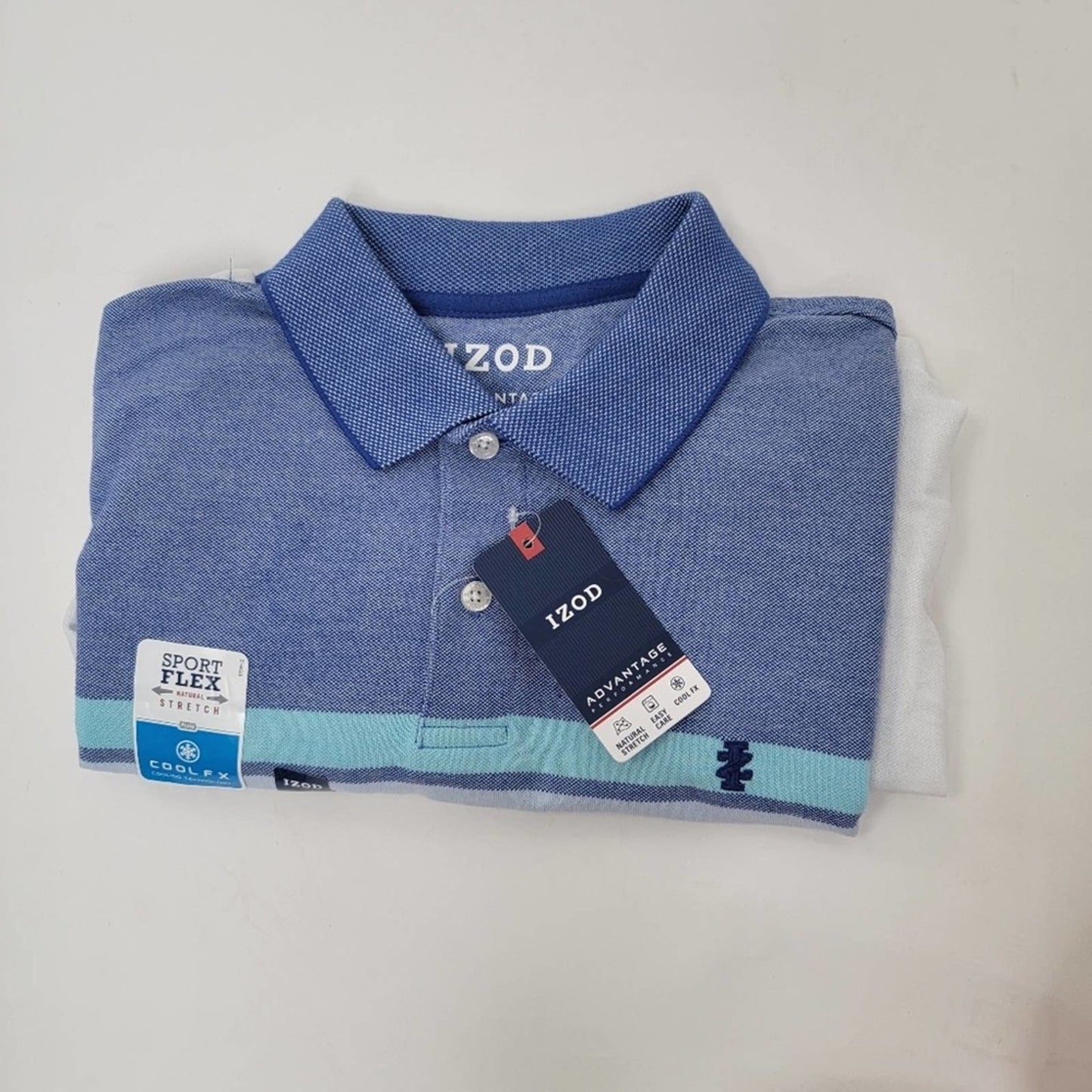 Izod Advantage Performance Mens Short Sleeved Polo Shirt NWT - M