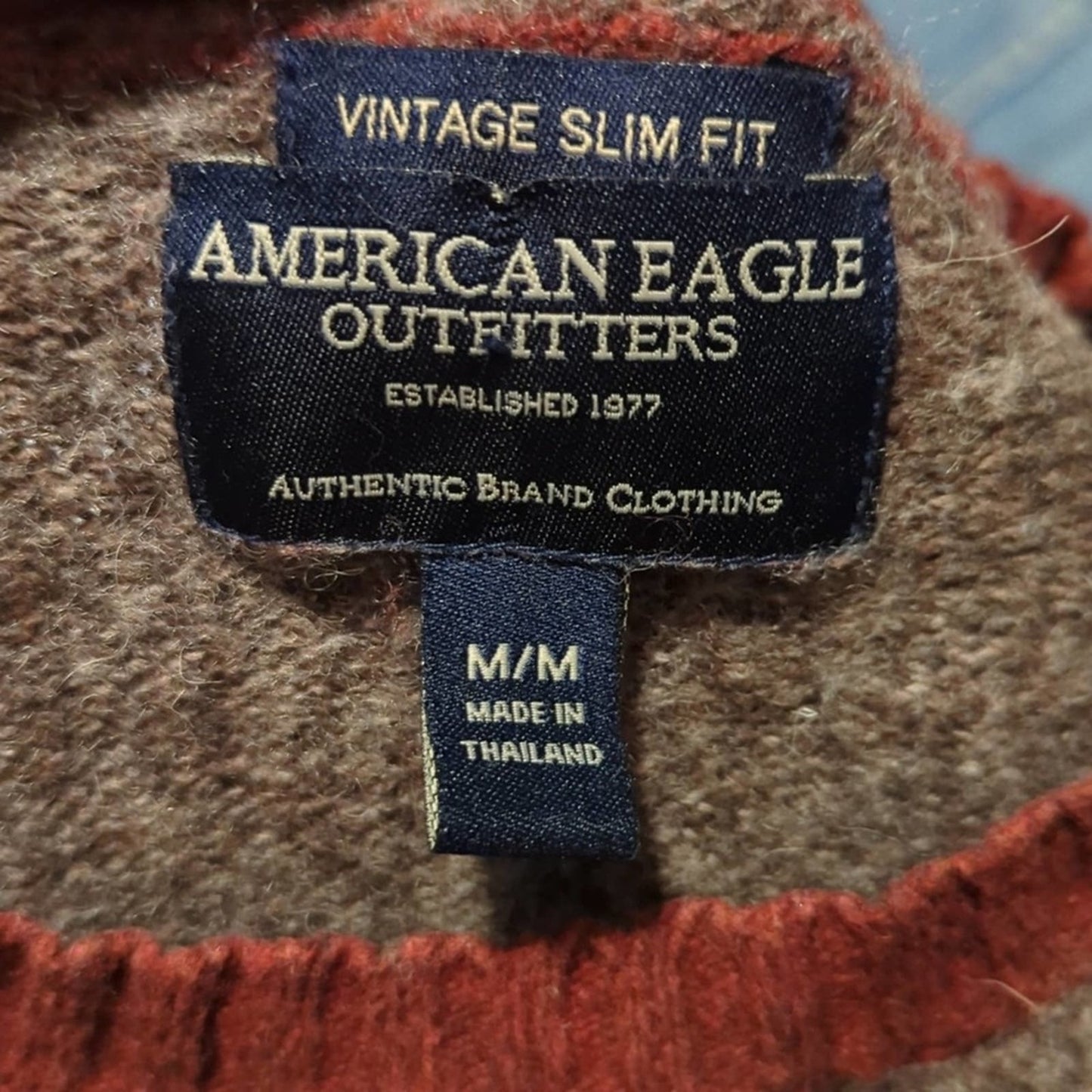 American Eagle Outfitters Vintage Slim Fit Striped Knit Sweater - M