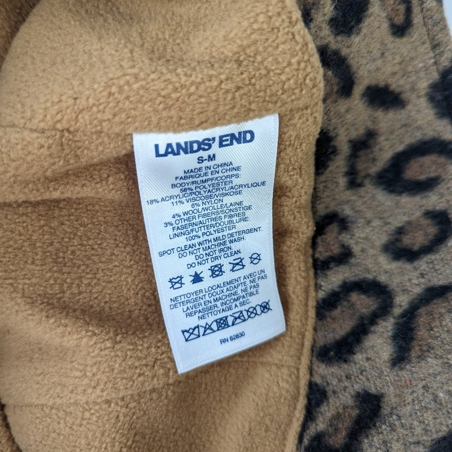 NWT Land's End Leopard Bucket Hat