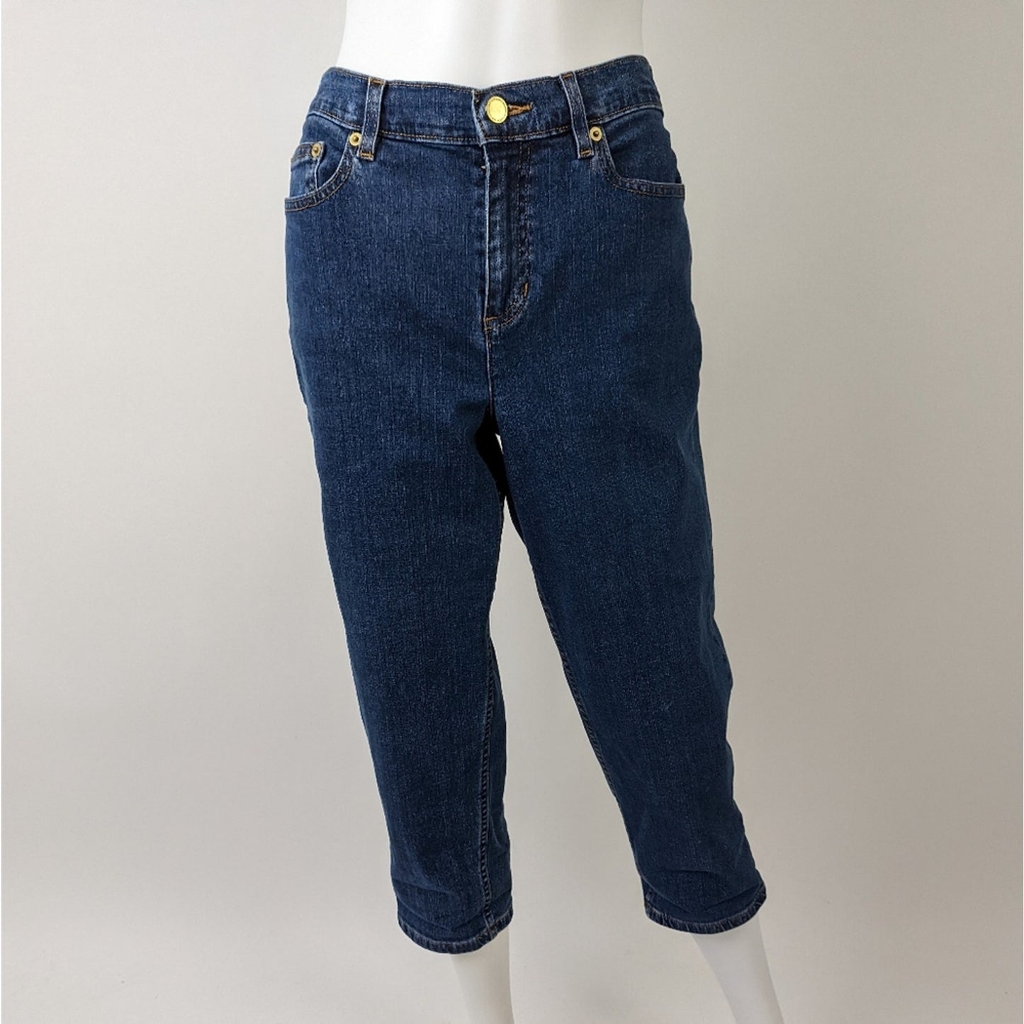 Liz Claiborne Jackie Denim Cropped Pants 10