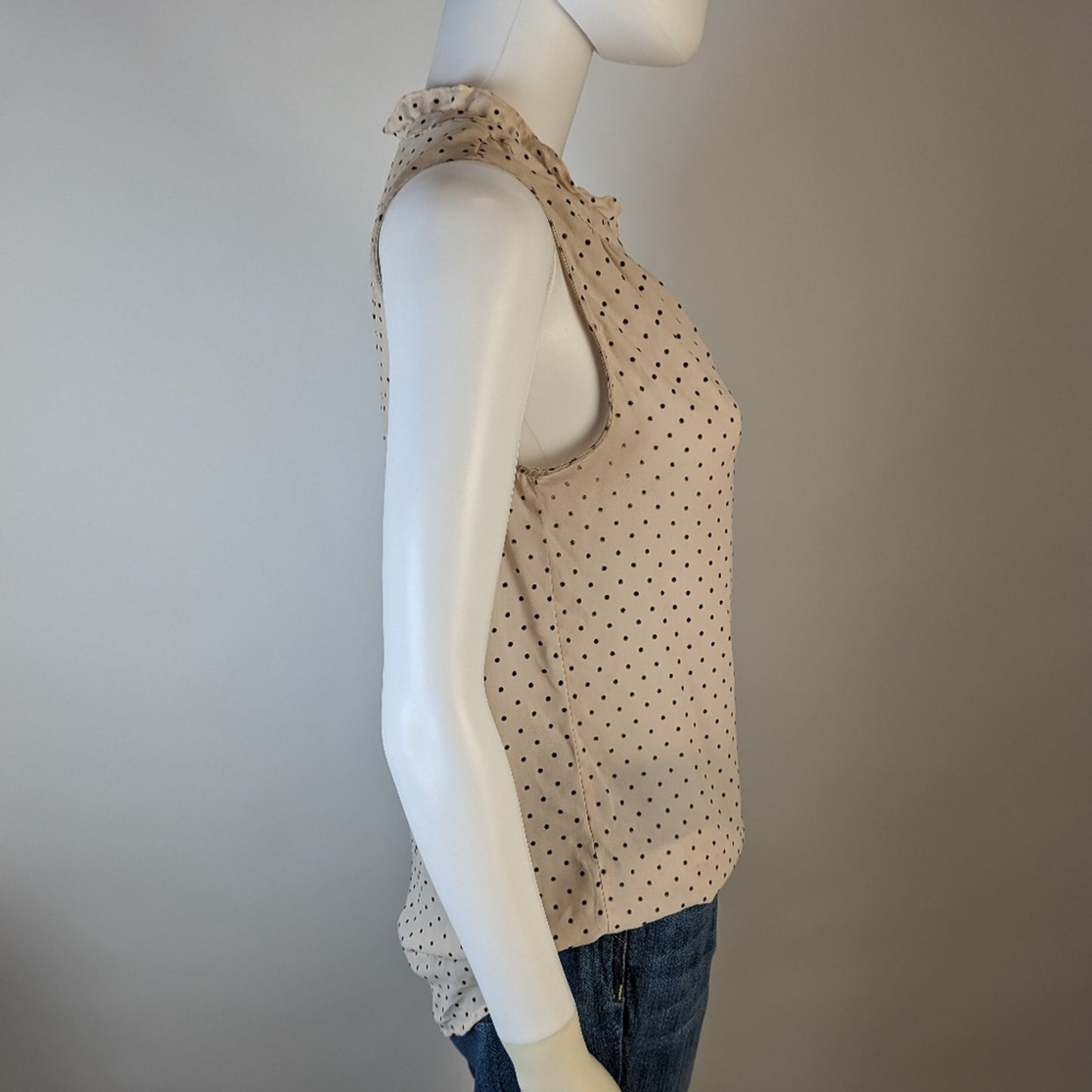 41 Hawthorne Polka Dot Sleeveless Blouse - Small