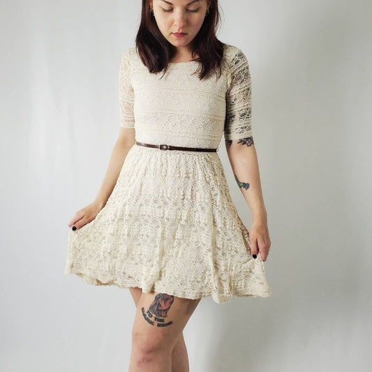 Rewind lace mini dress