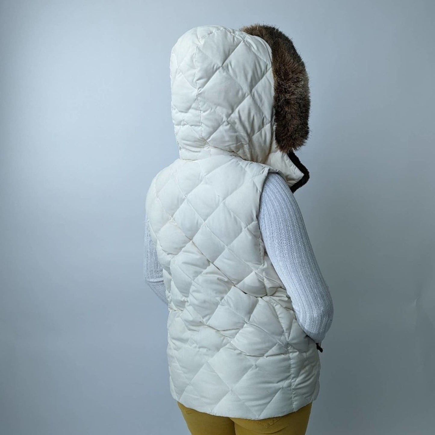 Lauren Ralph Lauren Creamy Quilted Hooded Puffer Vest