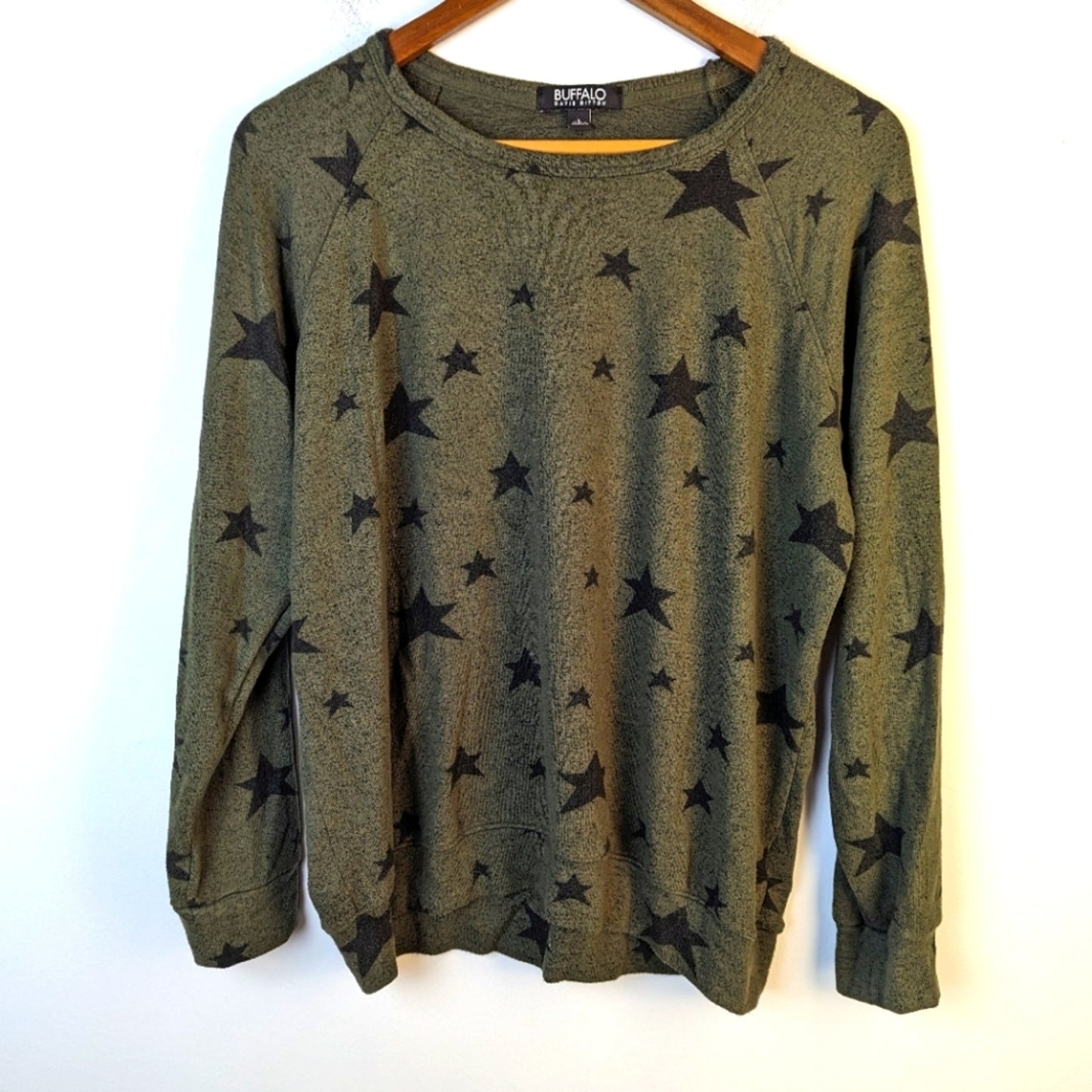 Buffalo David Button Stars Sweatshirt / Large