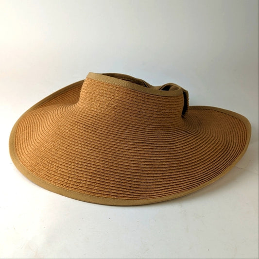 Blue Saks Fifth Avenue Straw Bow Hat