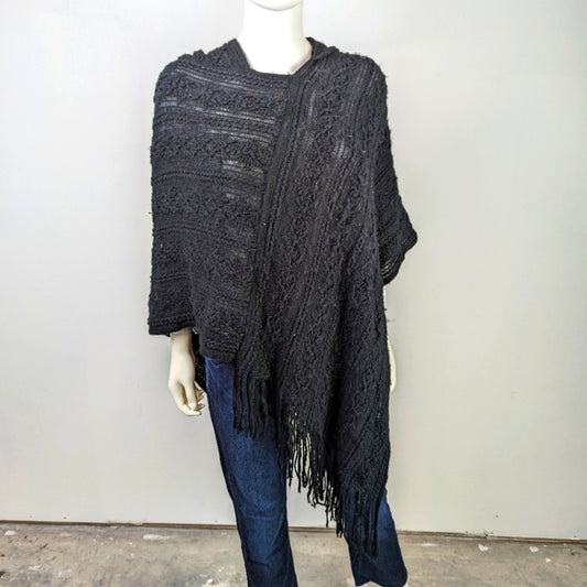 Fringed Tassel Poncho