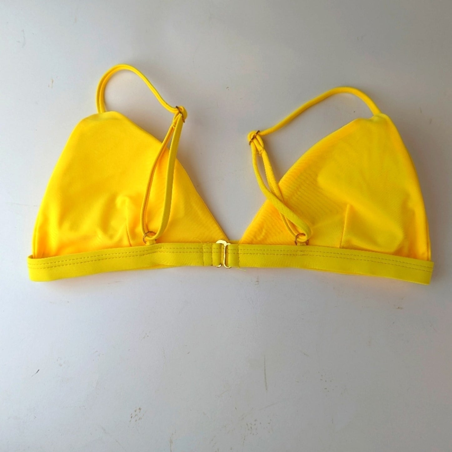 Yellow Triangle Bikini Top