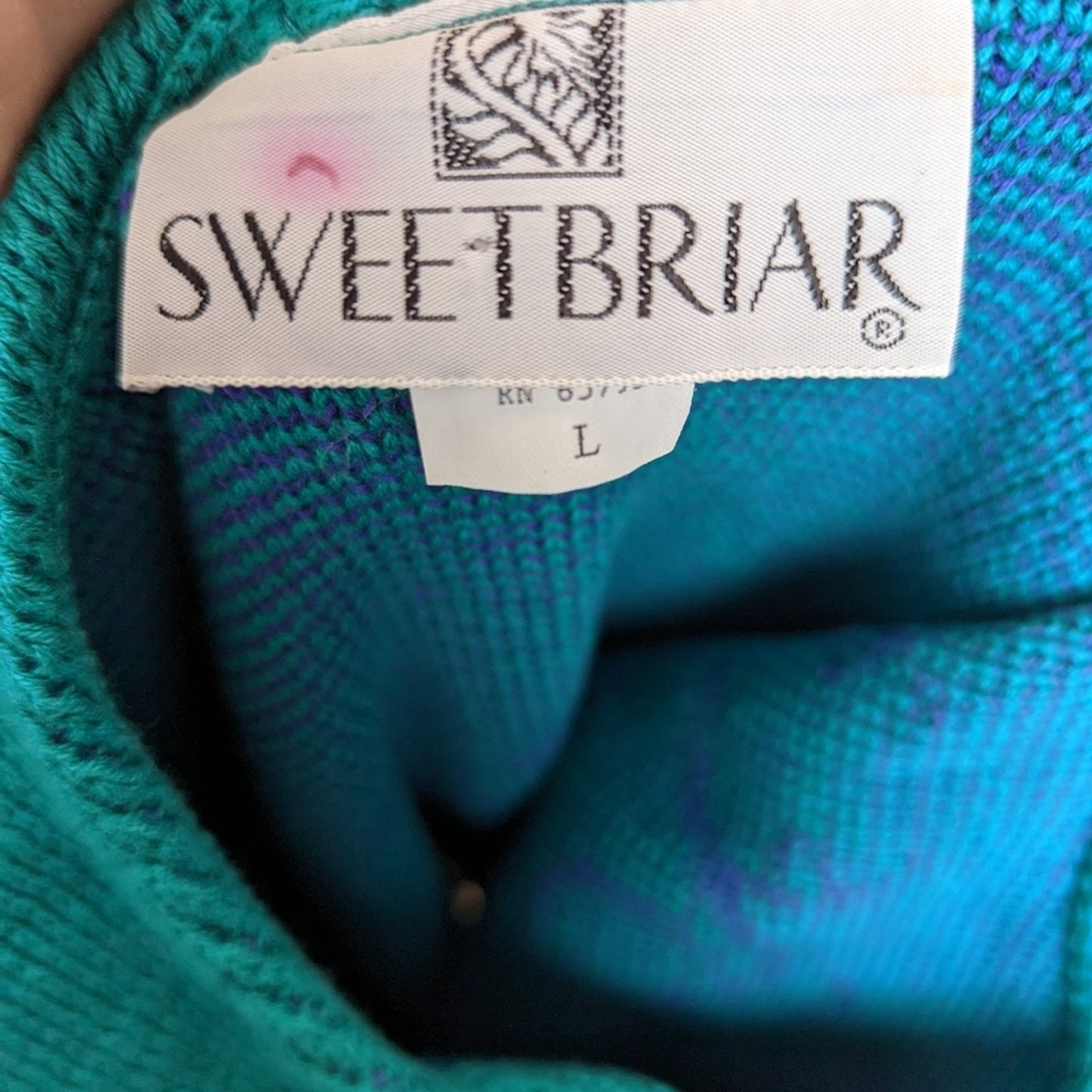 Vintage  80's  Sweetbriar Knit Embroidered Sweater L