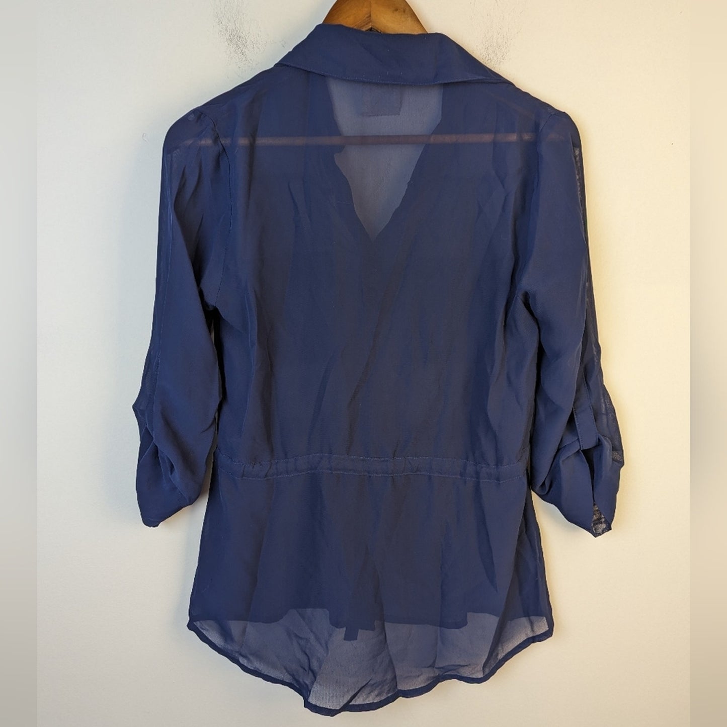 Pout Sheer Button Front Shirt / Small