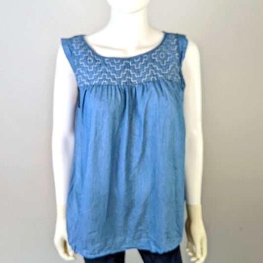 Loft Embroidered Peasant Blouse S