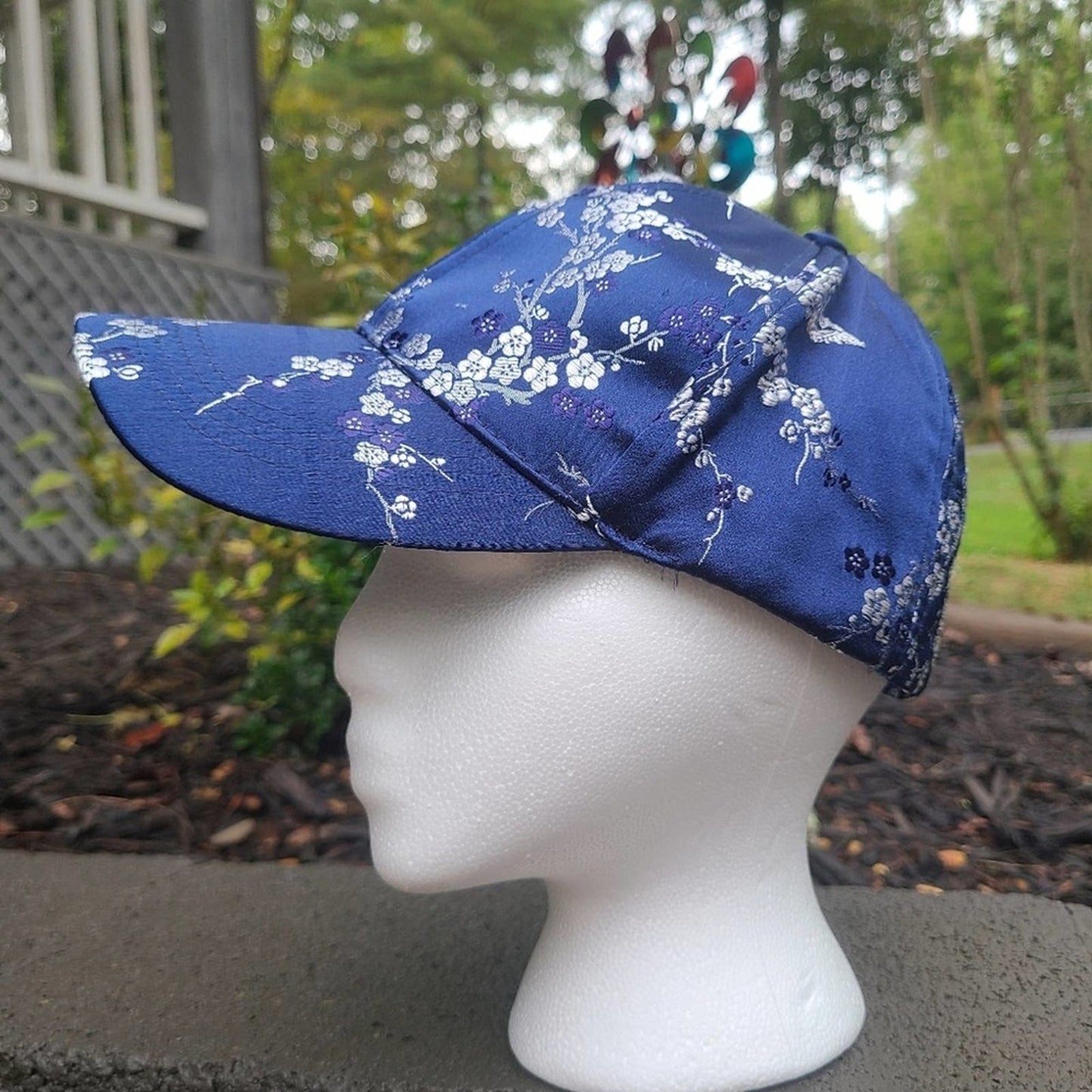 Marcus Adler Blue Silky Floral Cap