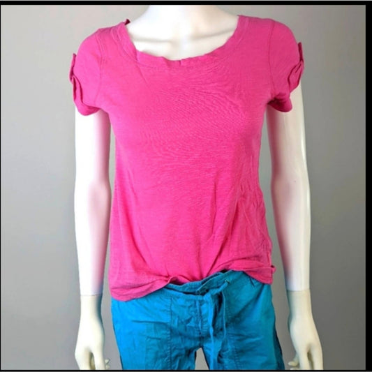 Banana Republic Hot Pink Tee Shirt / XS