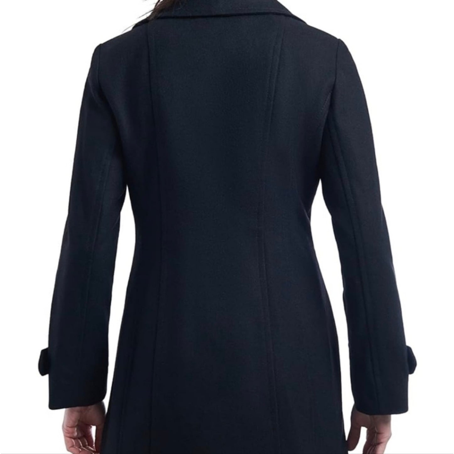 Anne Klein Double Breasted Wool Pea Coat / Small