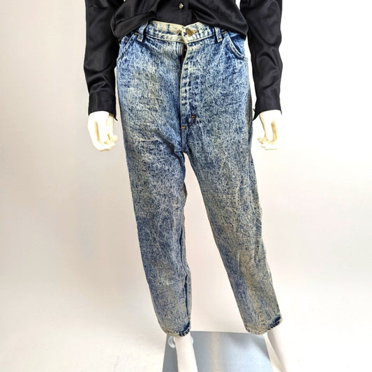 Vintage 90's Acid Washed Straight Leg Jeans 32/18