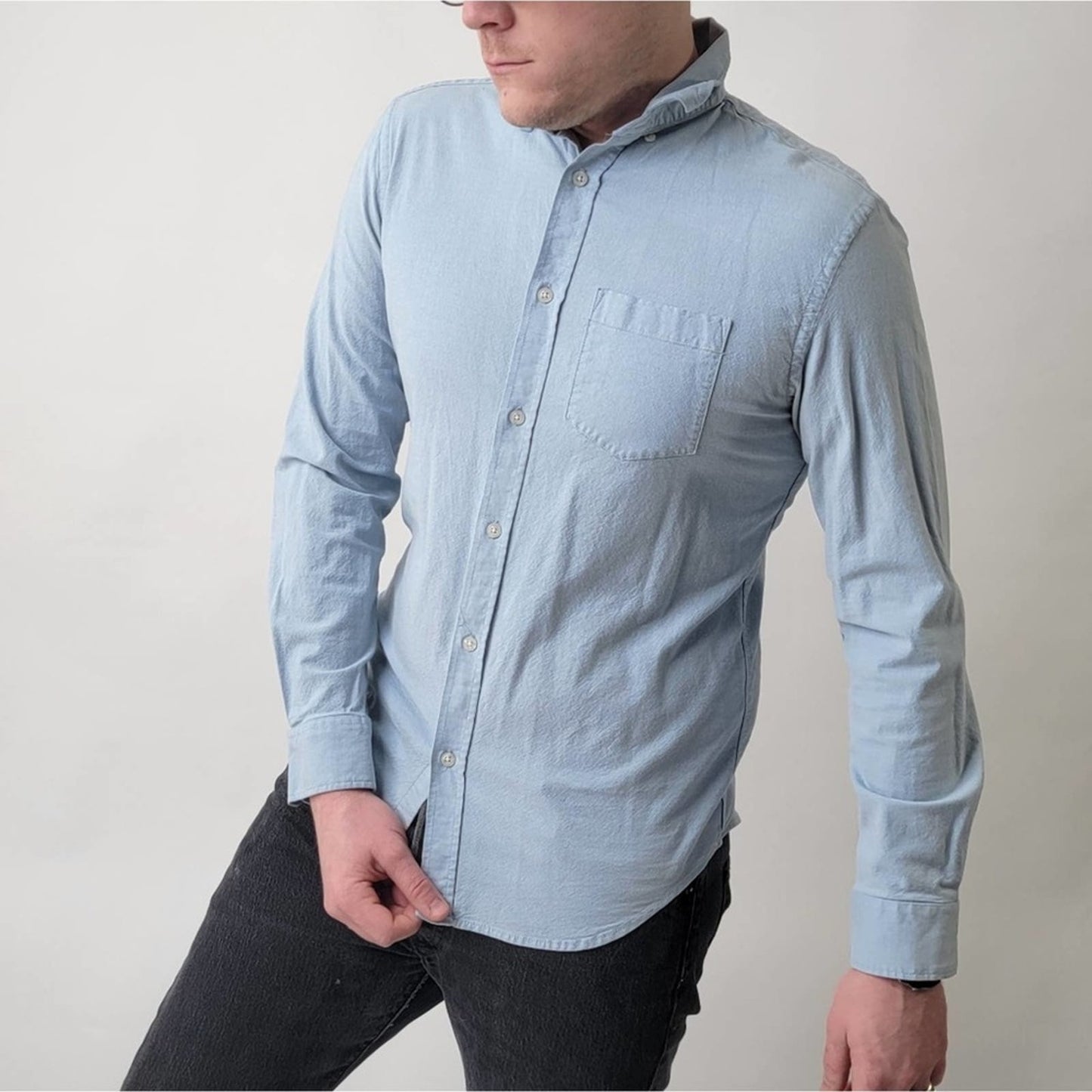 Chambray Blue Oxford - M