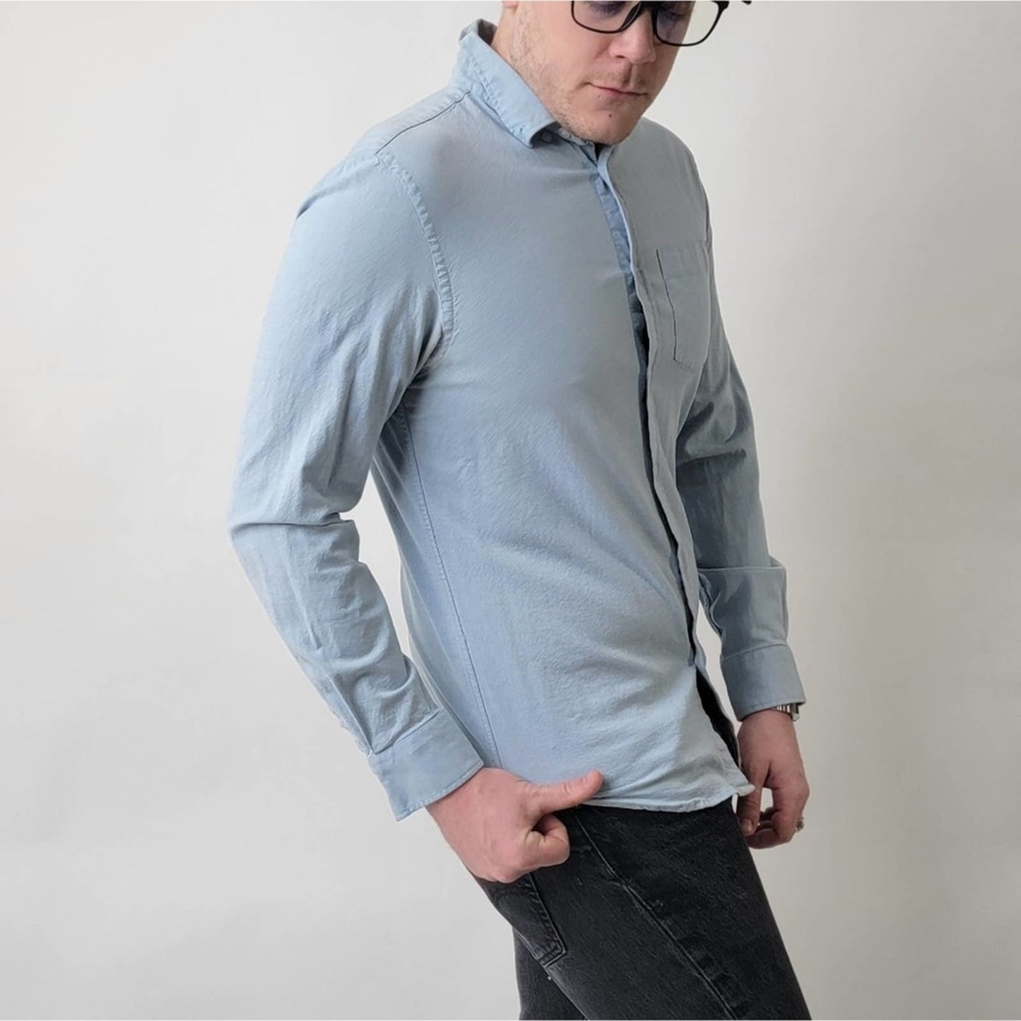 Chambray Blue Oxford - M