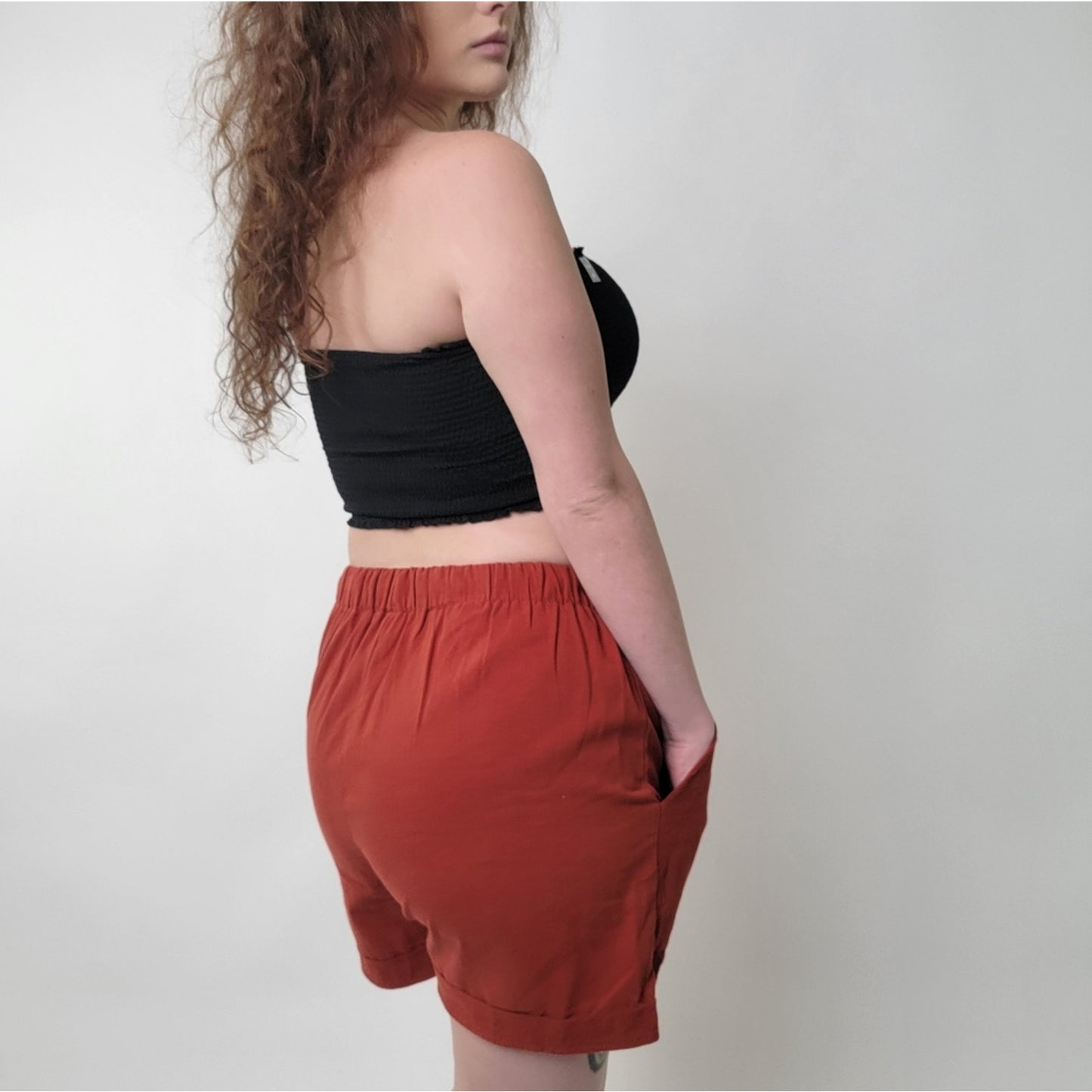 MissLook Rust Colored Shorts L